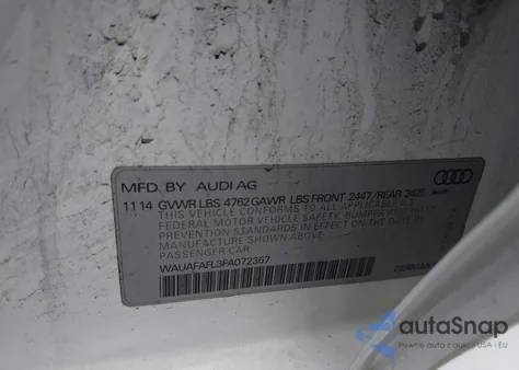 2015 Audi A4 2.0T Premium из США, поврежденный, VIN WAUAFAFL3FA072367